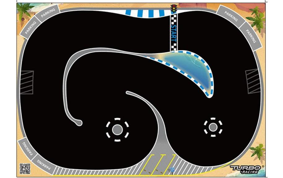 Turbo Racing Track Drift Micro Beach L 63 x 90 cm Turbo Racing Track Drift Micro Beach L 63 x 90 cm