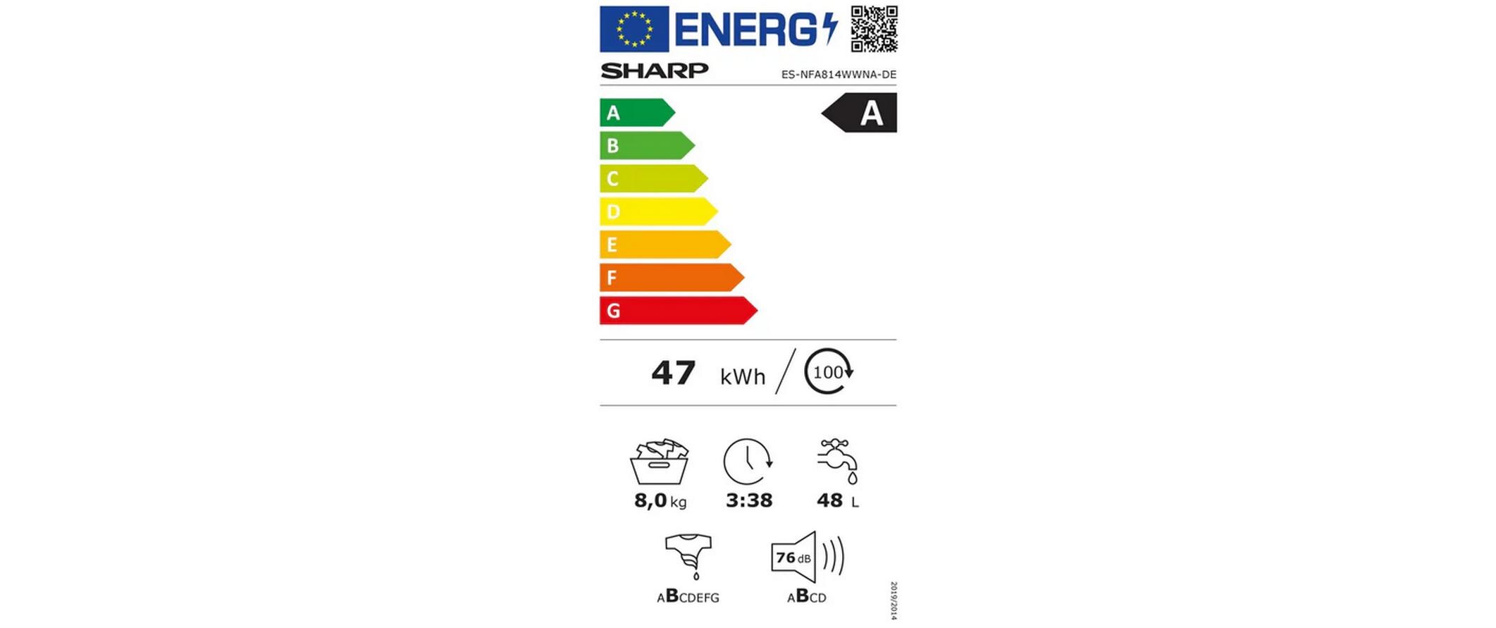 Sharp Waschmaschine ES-NFA814WWNA-CH Links