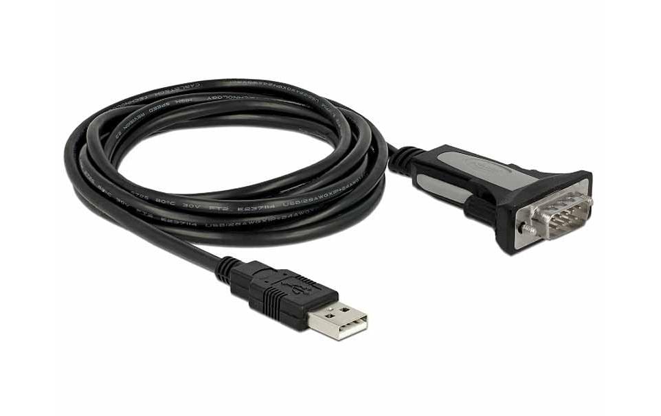 Delock Serial-Adapter USB-A zu RS-232 DB9, 4m