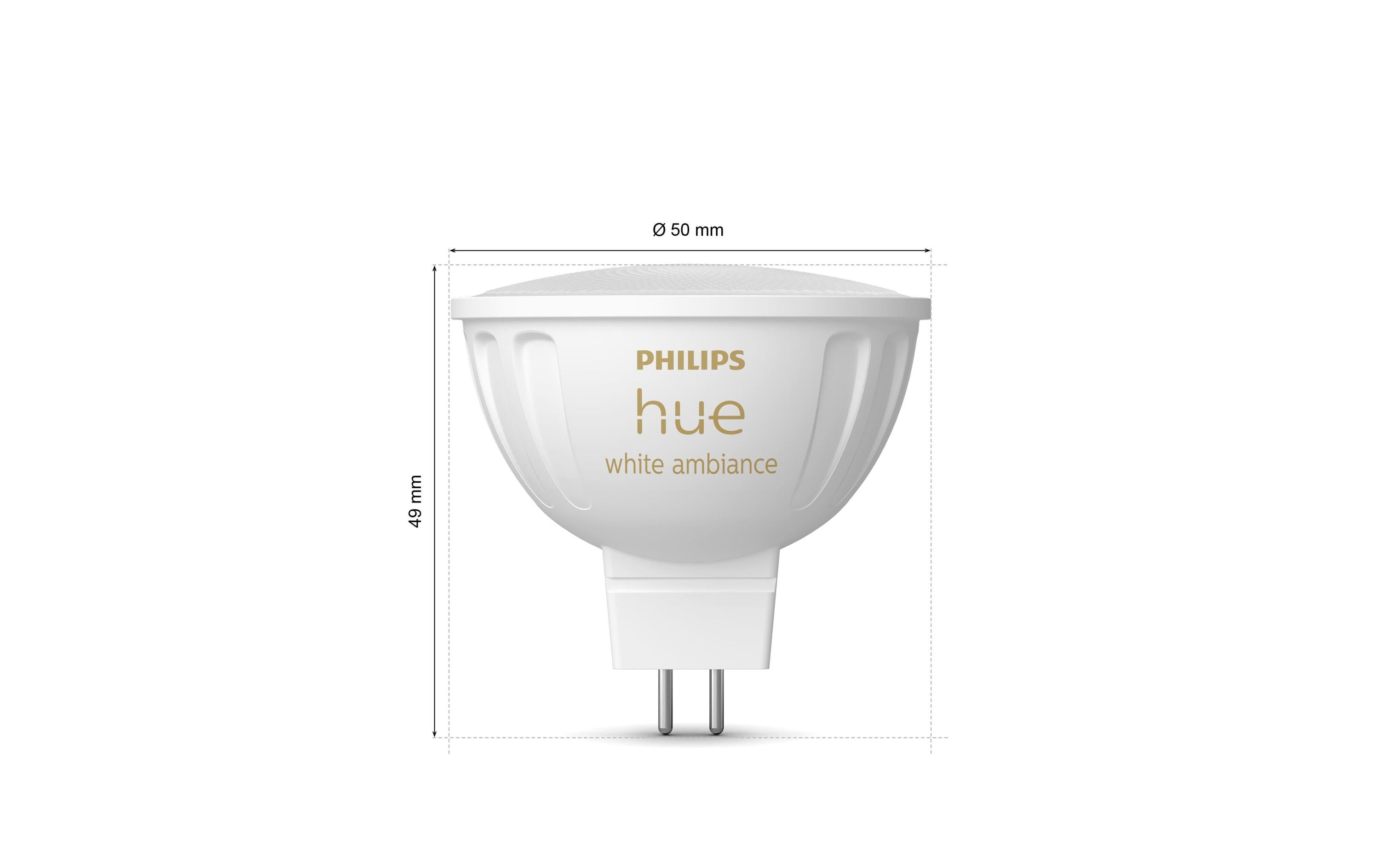 Philips Hue Leuchtmittel White Ambiance MR16 Doppelpack 400 lm Philips Hue Leuchtmittel White Ambiance MR16 Doppelpack 400 lm