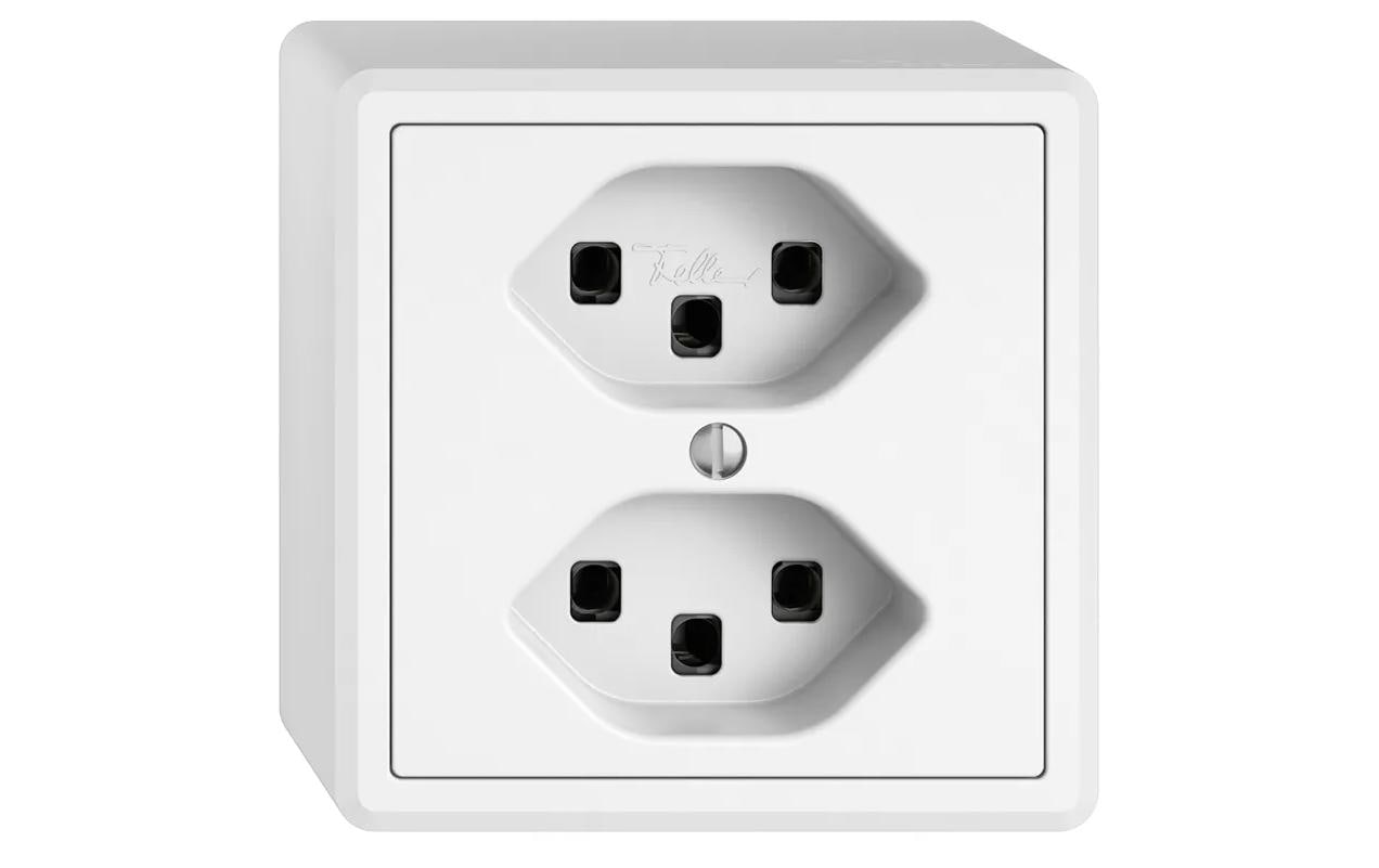 Feller EDIZIOliv AP-Steckdose EDIZIO.liv 2x T23 Weiss Feller EDIZIOliv AP-Steckdose EDIZIO.liv 2x T23 Weiss