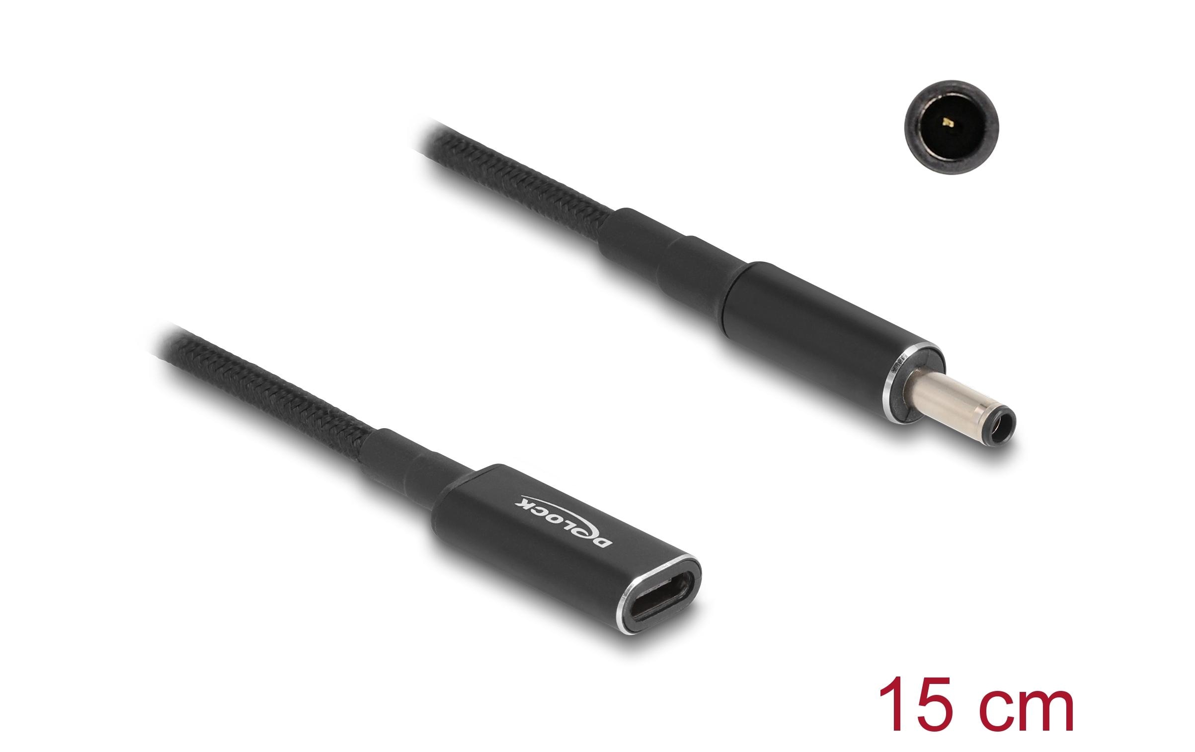 Delock Ladekabel USB-C zu Dell 4.5 x 3 mm 15 cm