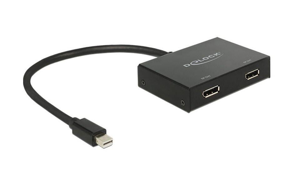Delock 2-Port Signalsplitter Mini-DP - DP Delock 2-Port Signalsplitter Mini-DP - DP