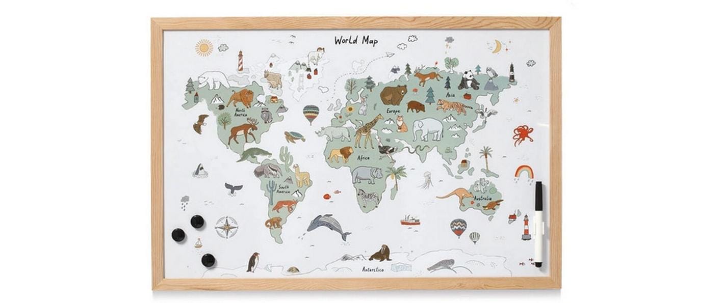 Zeller Present Magnet Memobord Weltkarte