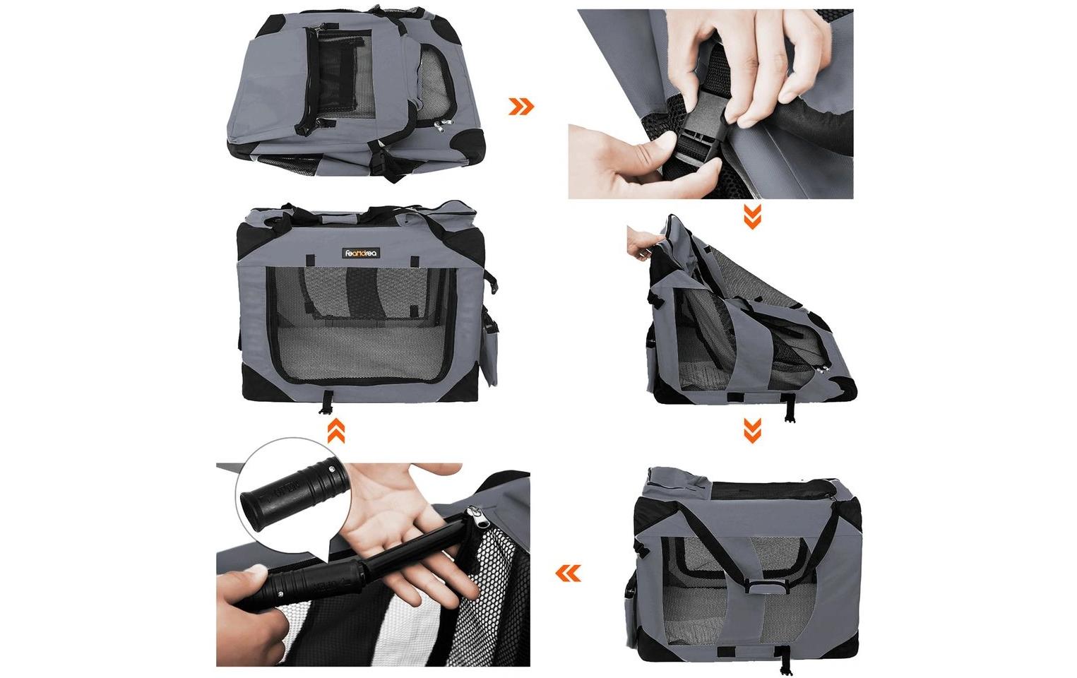 Feandrea Transportbox für Hunde & Katzen M