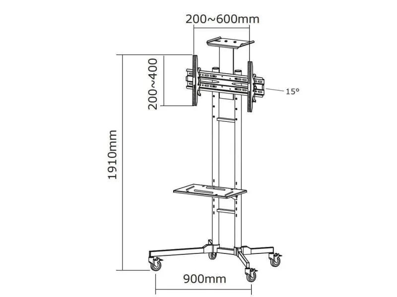 NEOMOUNTS TV-Trolley PLASMA-M1700E Schwarz