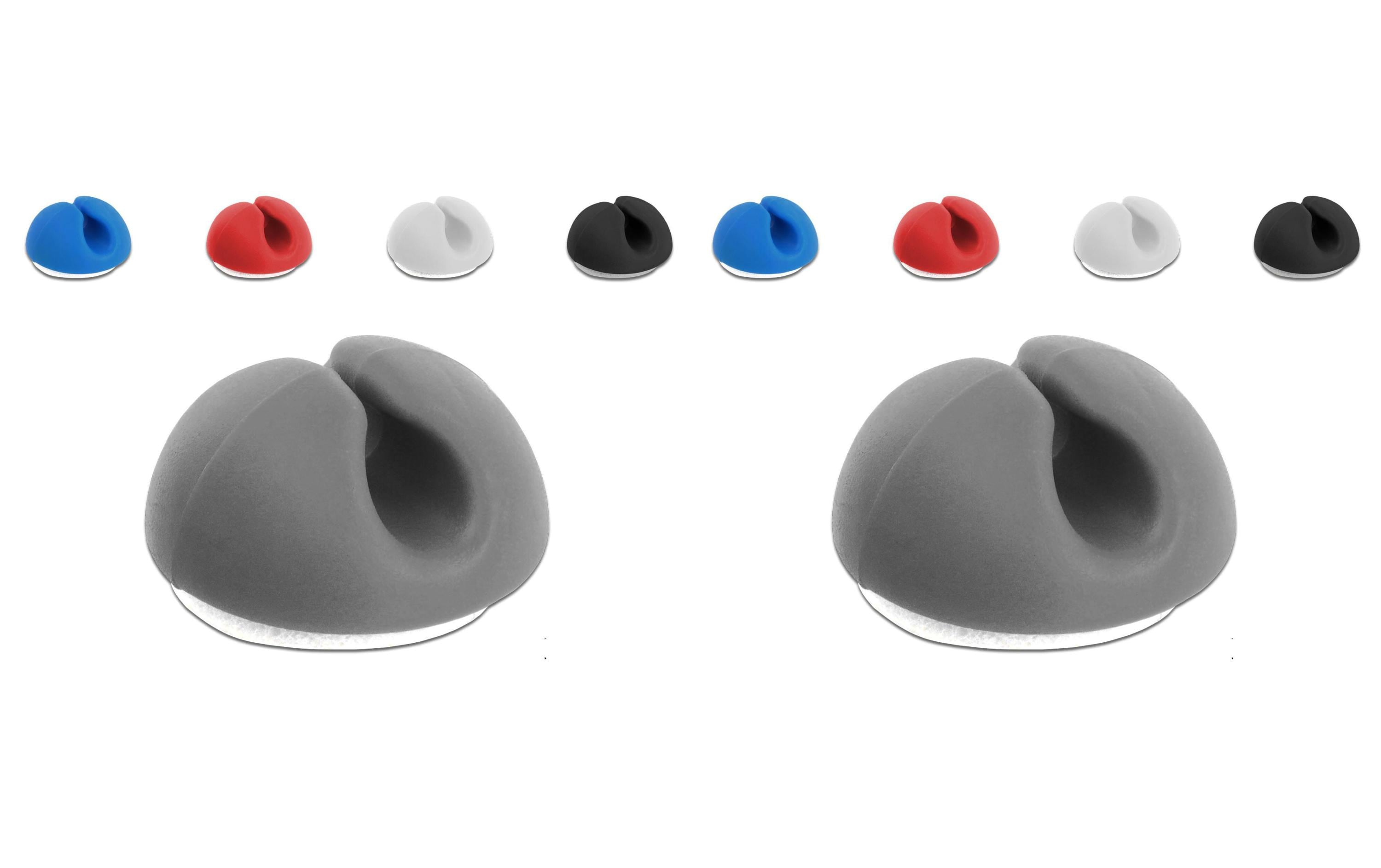 Delock Kabelhalter 3 mm, 5x2 Stück, farbig, 1 Durchführung