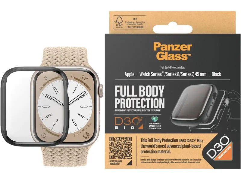 Panzerglass Full Body Apple Watch 2023 Series 9 45 mm Tansparent Panzerglass Full Body Apple Watch 2023 Series 9 45 mm Tansparent