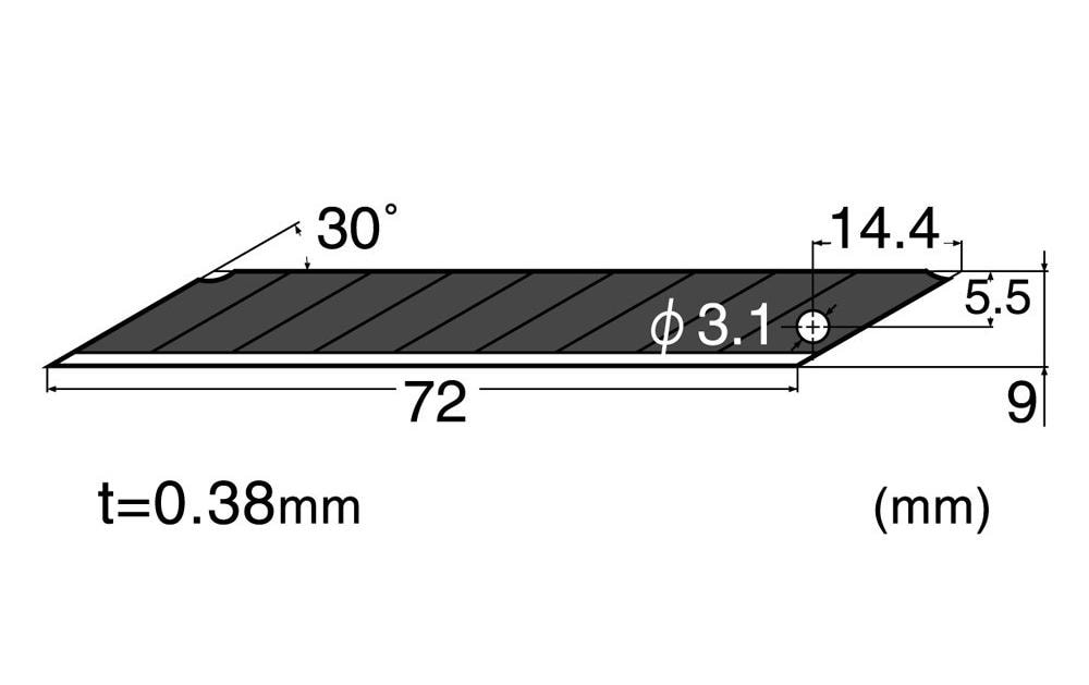 NT Cutter Ersatzklinge BA-15P 9 mm, Schwarz, 10 Stück NT Cutter Ersatzklinge BA-15P 9 mm, Schwarz, 10 Stück