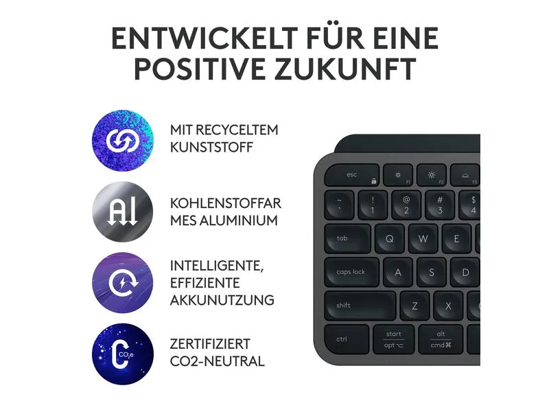 Logitech Tastatur MX Keys S Plus CH-Layout mit Handgelenkauflage Logitech Tastatur MX Keys S Plus CH-Layout mit Handgelenkauflage