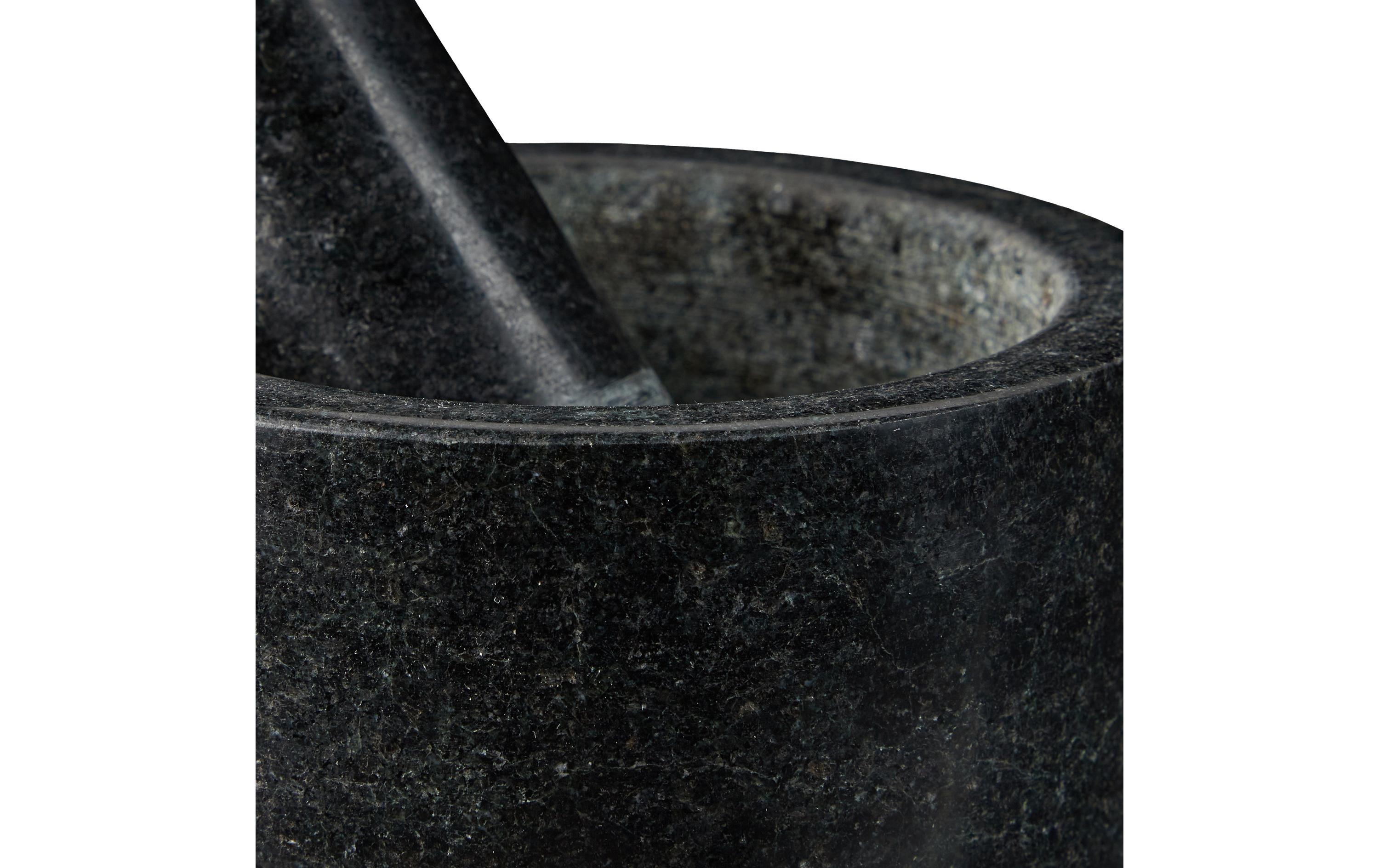 relaxdays Mörser mit Stössel 13 cm, Granit