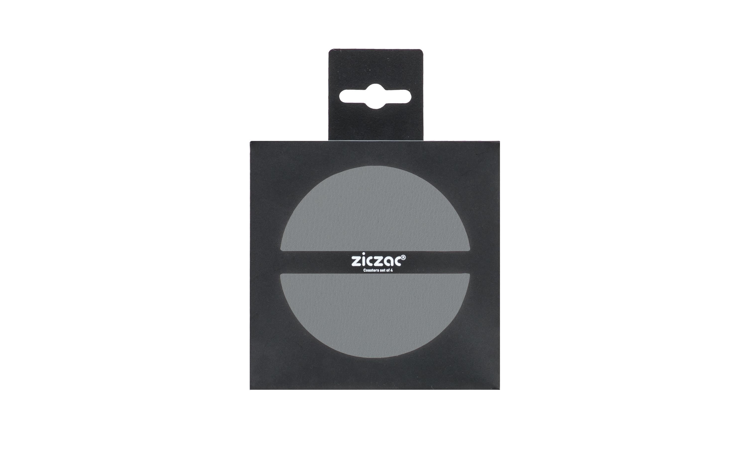 Tiseco Glasuntersetzer Togo 4 Stück, 10 cm, Grau