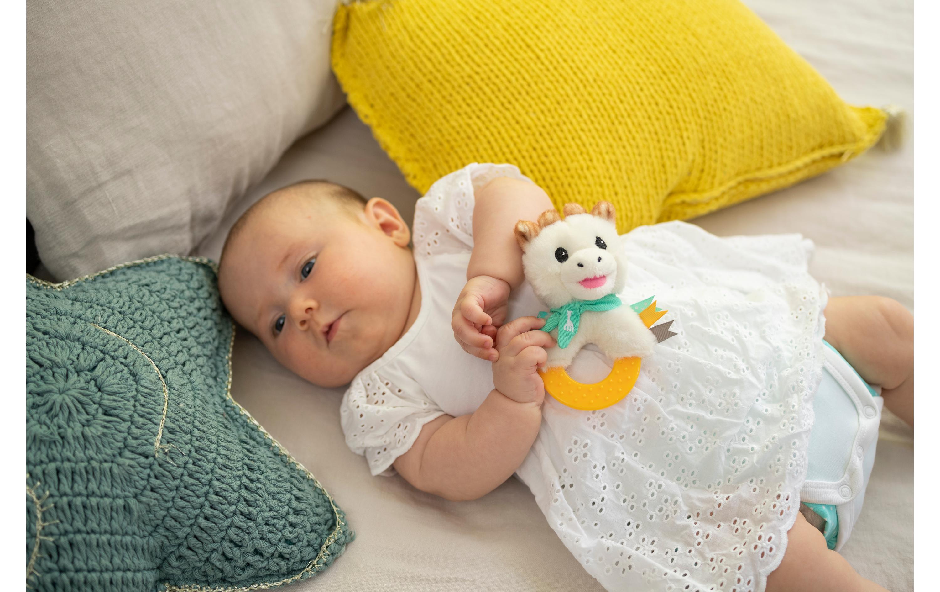 Sophie la girafe Beissring mit Rasselkopf Sophie la girafe Beissring mit Rasselkopf