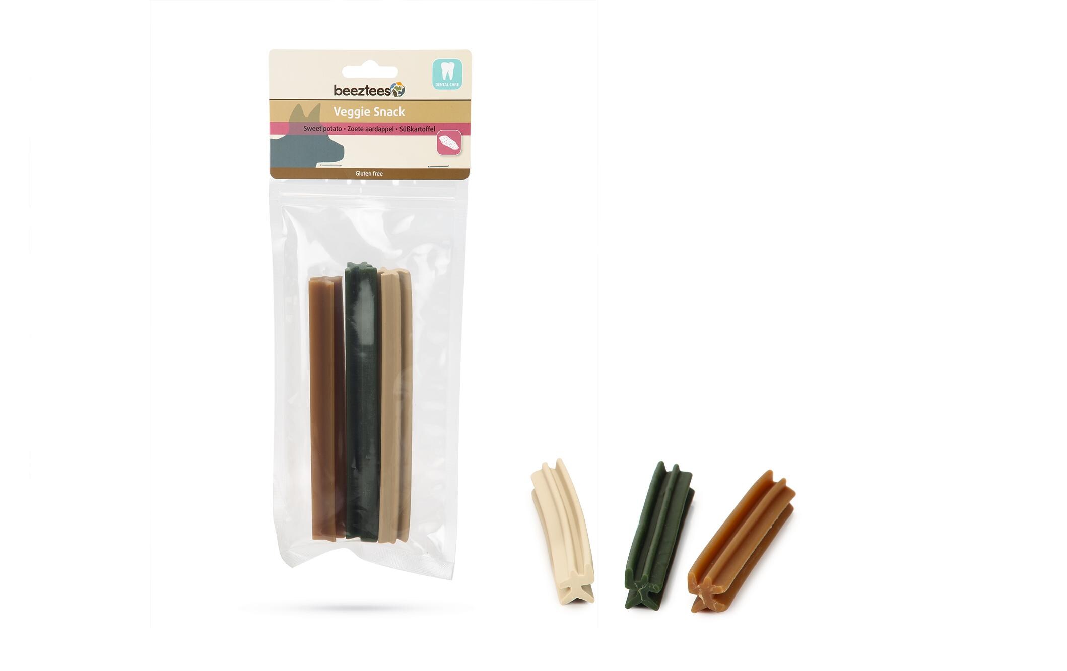 Beeztees Kausnack Veggie Stange Mix, 3 x 18 cm Beeztees Kausnack Veggie Stange Mix, 3 x 18 cm