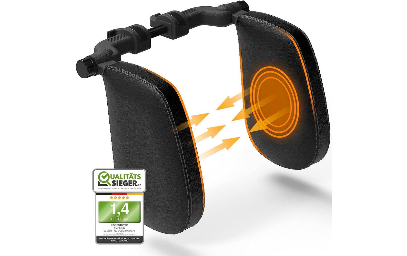 Flipline Auto-Kopfstütze, schwarze Nähte