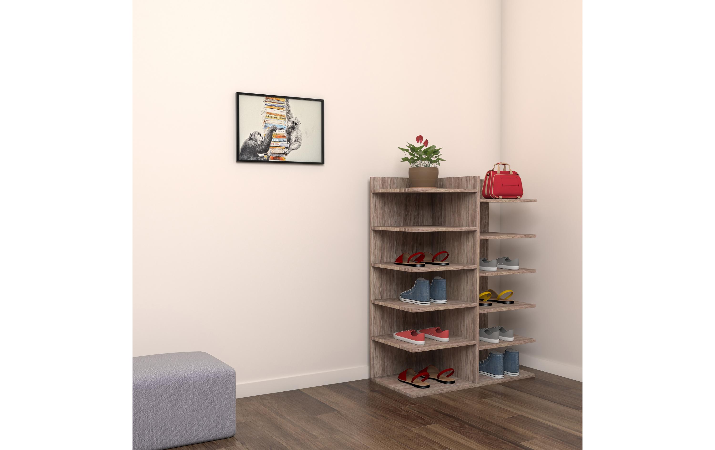 VCM Schuhregal Enosa 60 x 80 cm, Sonoma-Eiche