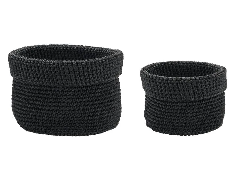 diaqua® Aufbewahrungskorb 2 Stück, Schwarz