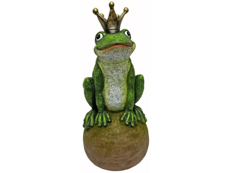 Dameco Dekofigur Froschkönig auf Kugel 15 x 15 x 36 cm
