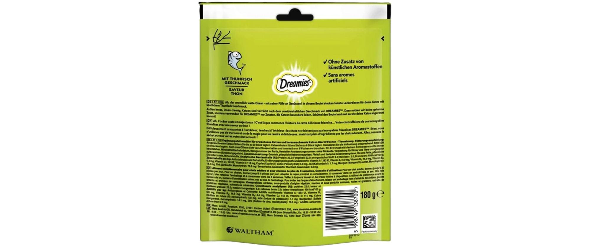 Dreamies mit Thunfisch 180 g