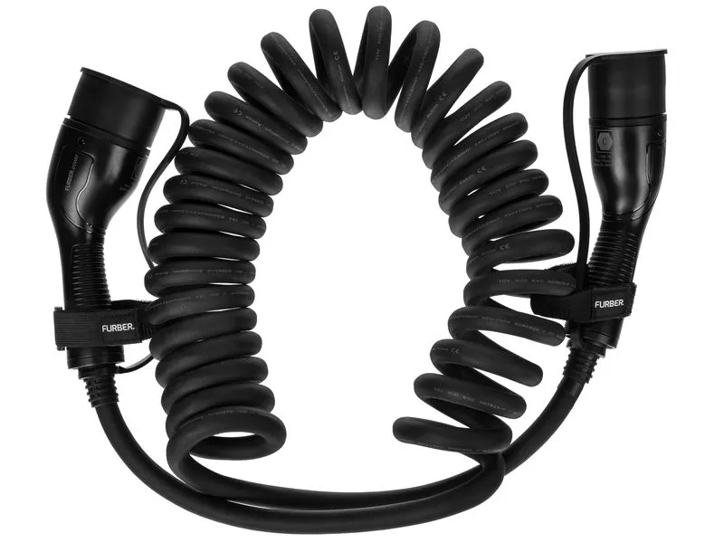 FURBER.power Ladekabel FREYJA Typ 2 22 kW 7 m Spiral