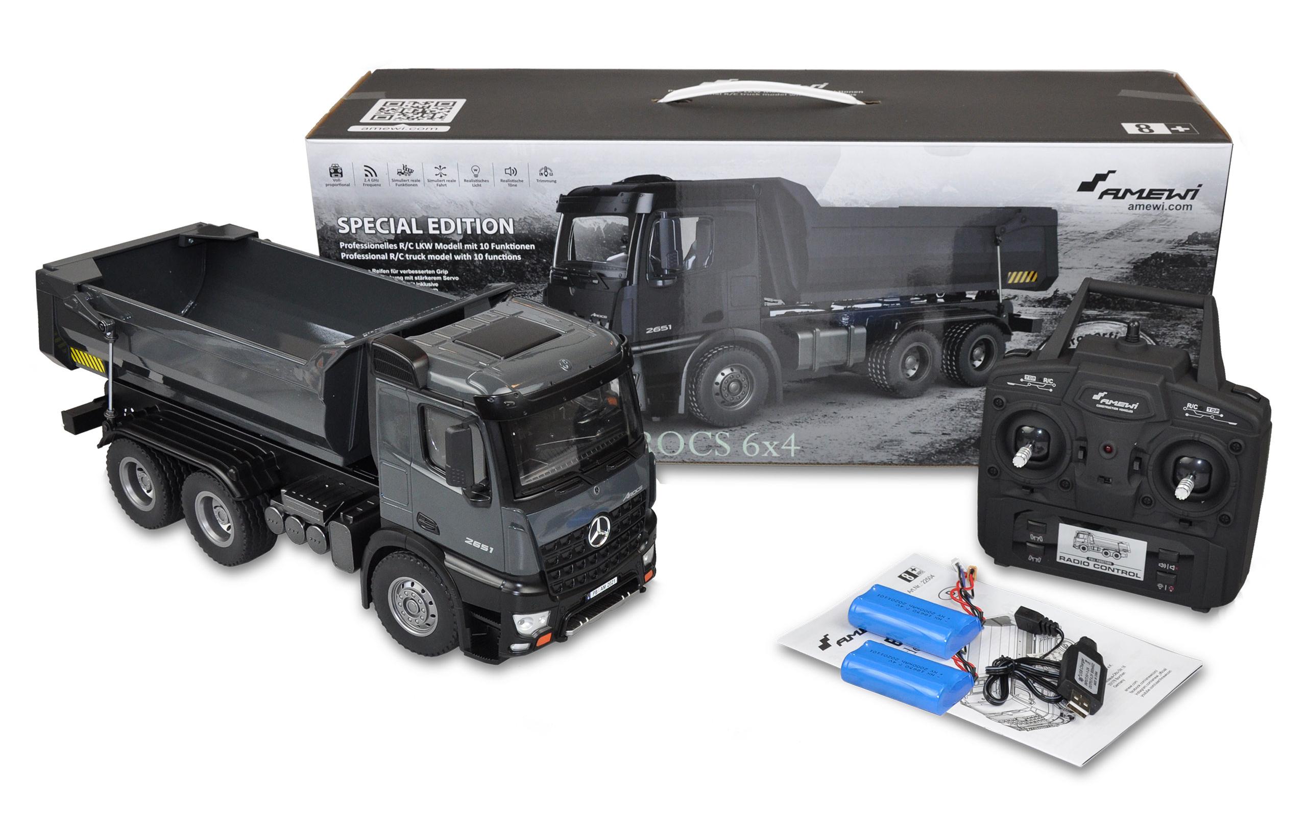 Amewi Muldenkipper Mercedes-Benz Arocs Pro, Metall, RTR, 1:18