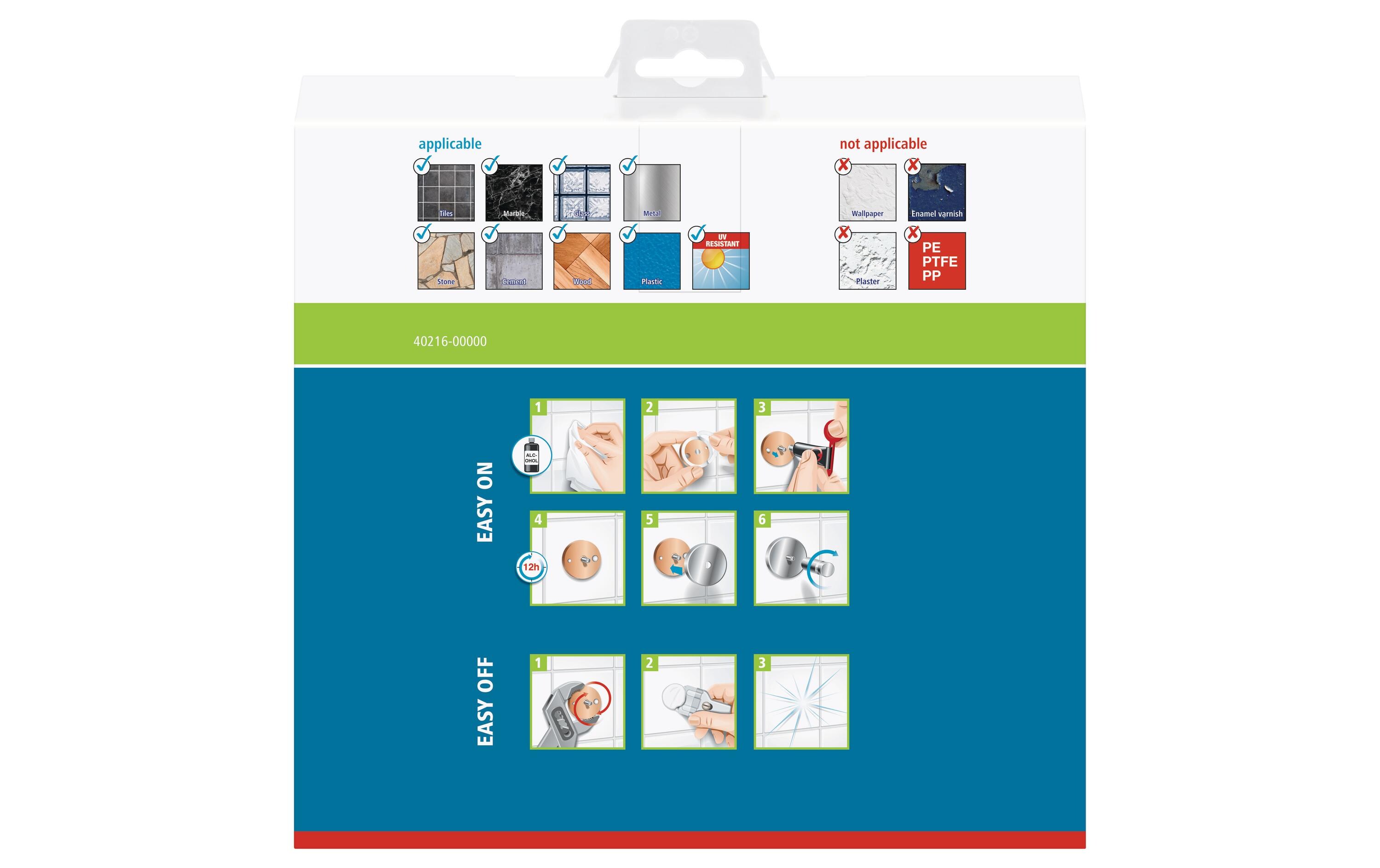 tesa Ablagekonsole Baath ohne Bohren, Silber