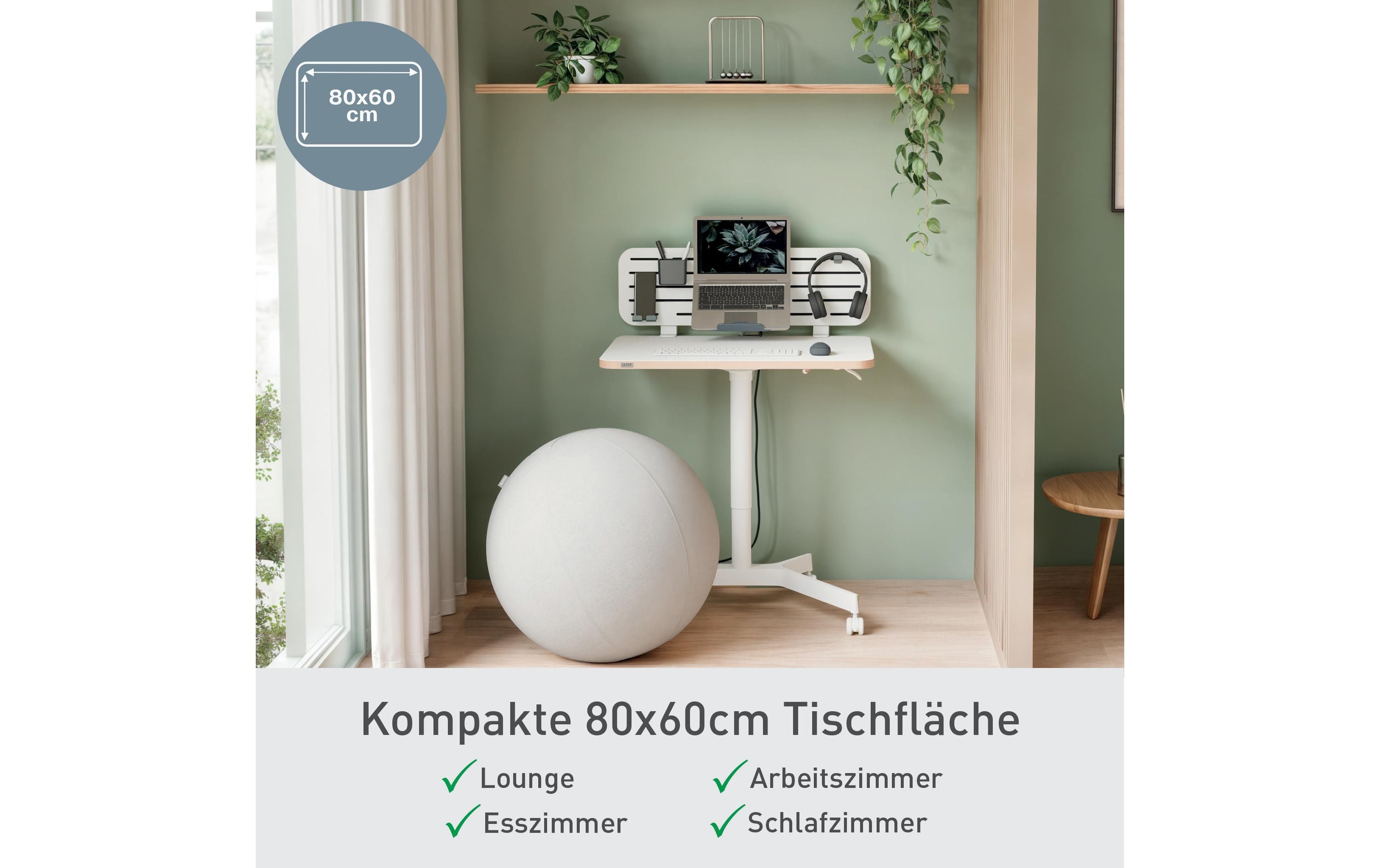 Leitz Ergo, höhenverstallbarer Sitz-/Steh-Schreibtisch Weiss