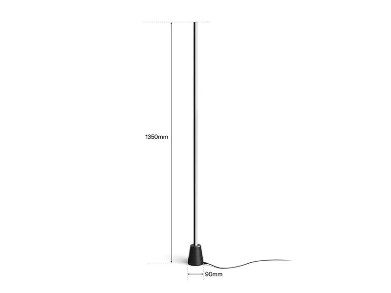 Philips Hue Stehleuchte smart Play Gradient 135 cm Schwarz Kunststoff Philips Hue Stehleuchte smart Play Gradient 135 cm Schwarz Kunststoff