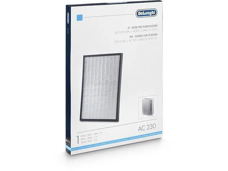 De'Longhi Aktivkohlefilter HEPA AC230 1 Stück De'Longhi Aktivkohlefilter HEPA AC230 1 Stück