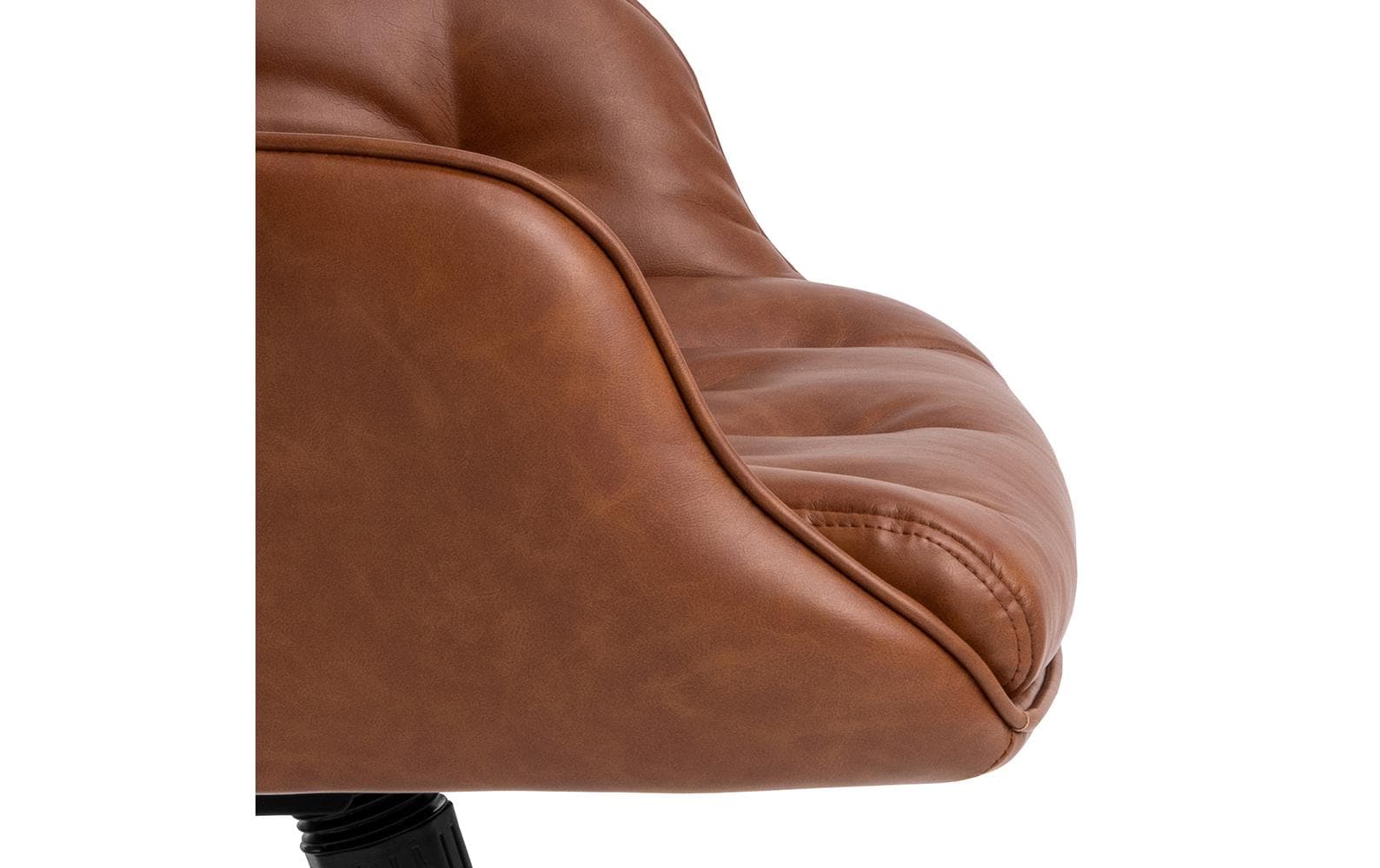 AC Design Bürostuhl Erik, mit Polsterrücken und Armlehnen, Cognac