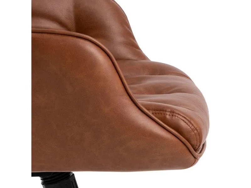 AC Design Bürostuhl Erik, mit Polsterrücken und Armlehnen, Cognac AC Design Bürostuhl Erik, mit Polsterrücken und Armlehnen, Cognac