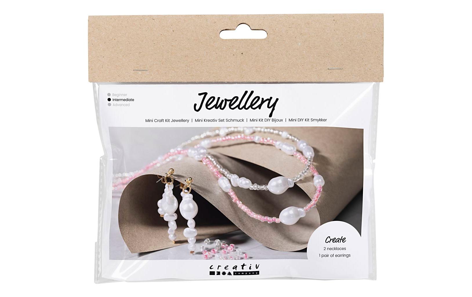 Creativ Company Schmuck Bastelset Halsketten und Ohrringe Rosa/Weiss Creativ Company Schmuck Bastelset Halsketten und Ohrringe Rosa/Weiss