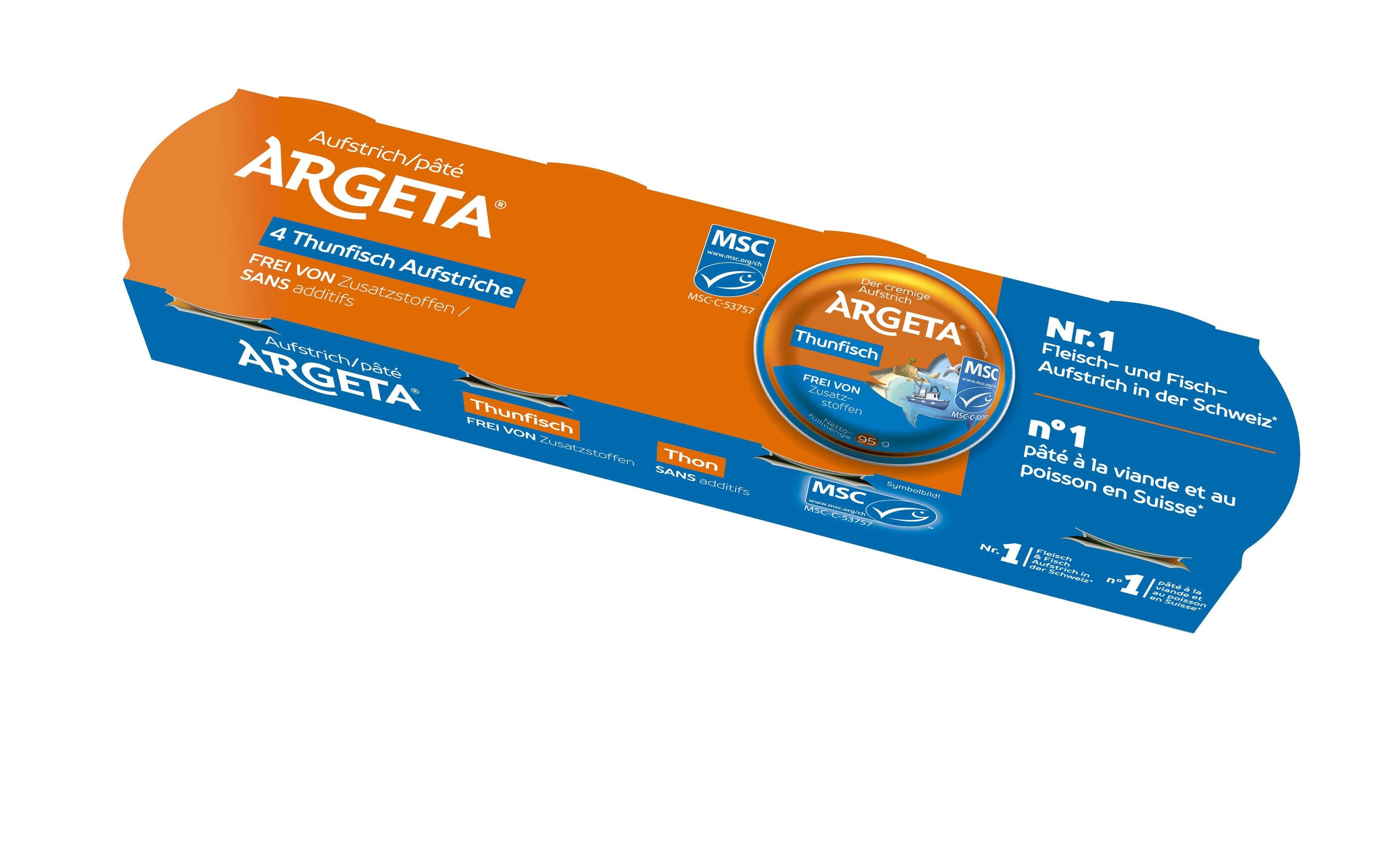Argeta Brotaufstrich Thunfisch MSC 4 x 95 g Argeta Brotaufstrich Thunfisch MSC 4 x 95 g