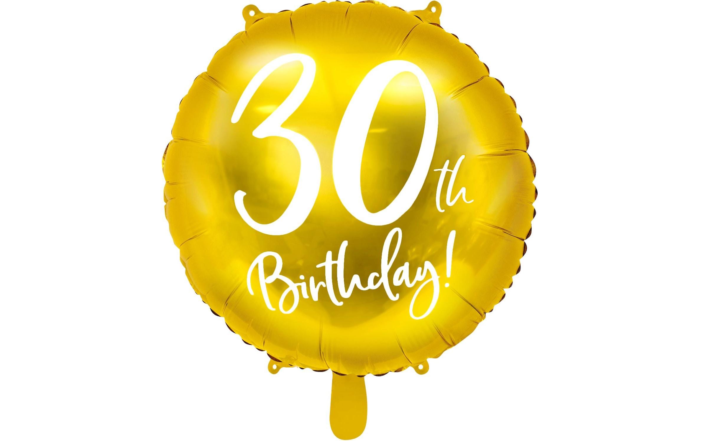 Partydeco Folienballon 30th Birthday Gold/Weiss