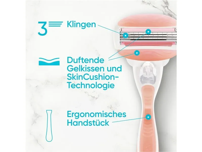 Gillette Venus Damenrasierer ComfortGlide Spa Breeze 4er + Handstück