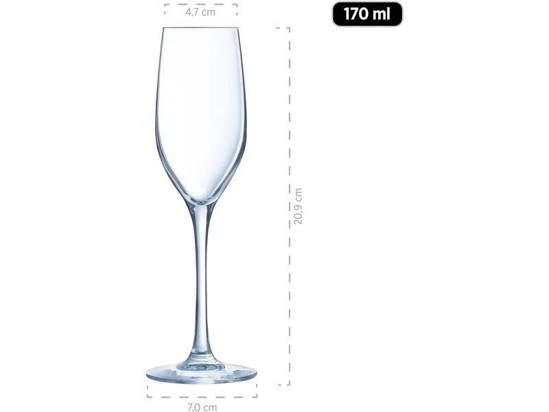 Mäser Sektglas IL PREMIO 17 cl, 6 Stück