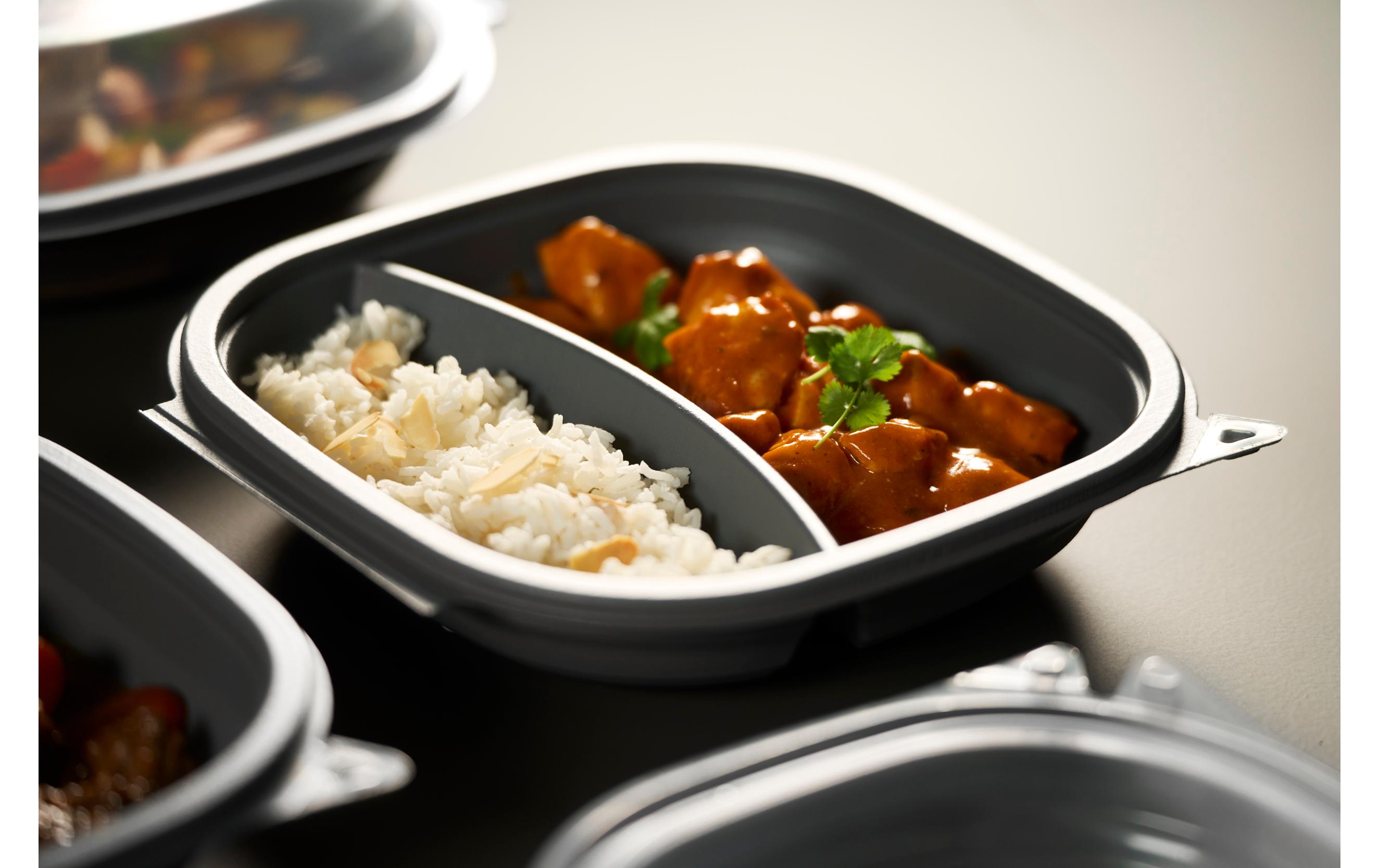 Duni Einweg-Schale Vista 25 Stück, 2-teilung, 670/460 ml