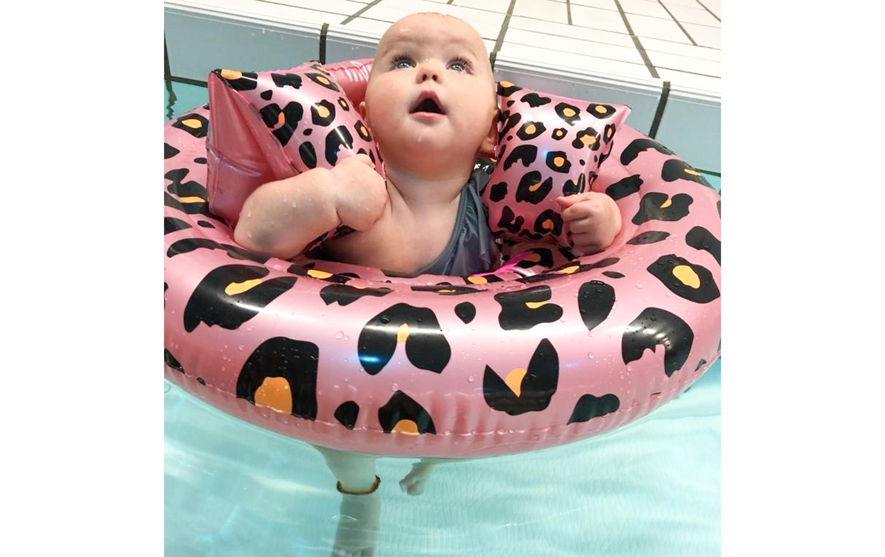 Swim Essentials Schwimmsitz 0-1 Jahre Leopard Rose Gold