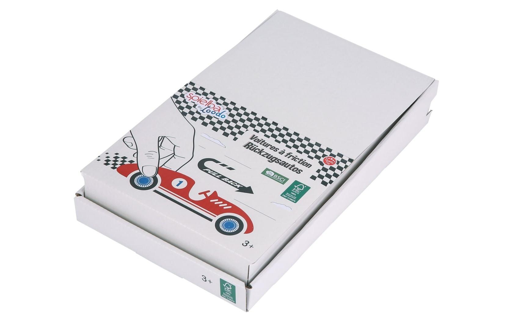 Spielba Holzspielwaren Auto Rückzug 100% FSC assortiert