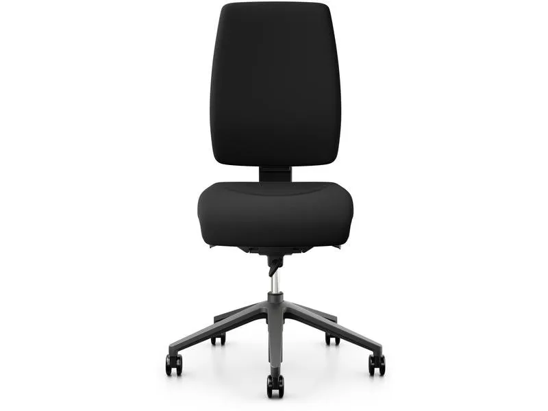 Giroflex Bürostuhl 68 mit Polsterrücken, ohne Armlehnen, Schwarz