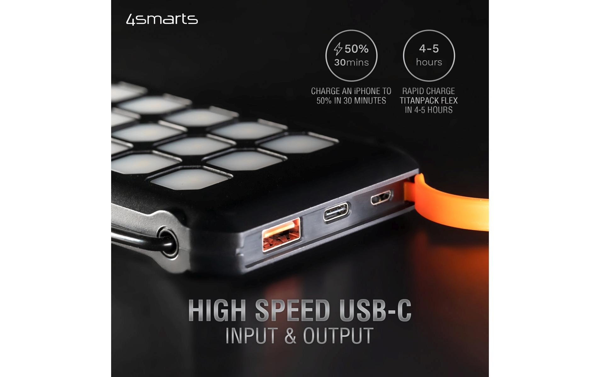 4smarts Solar-Powerbank TitanPack Flex 10.000 mAh