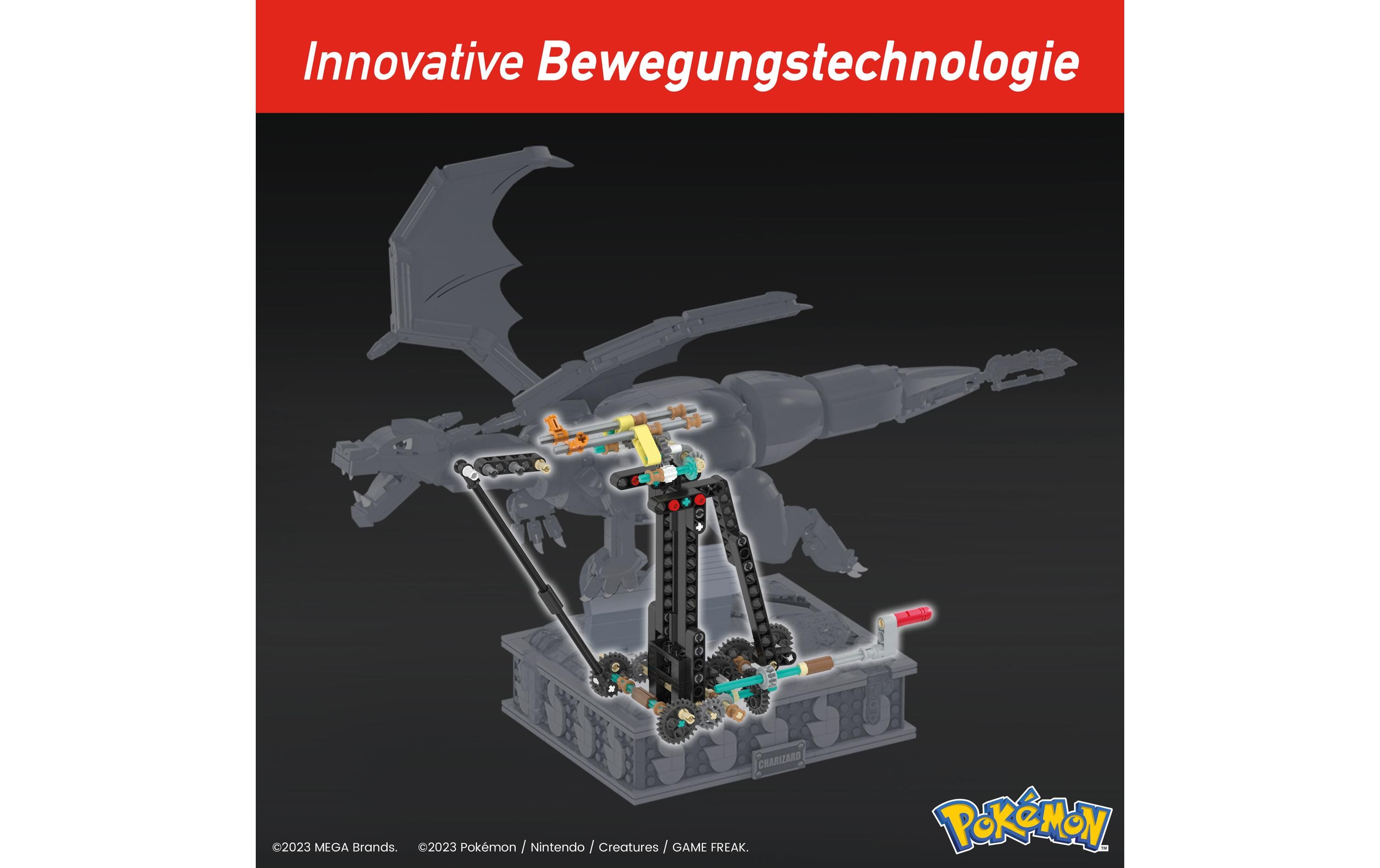 Mega Construx Pokémon Motion Glurak bewegliches Bauset