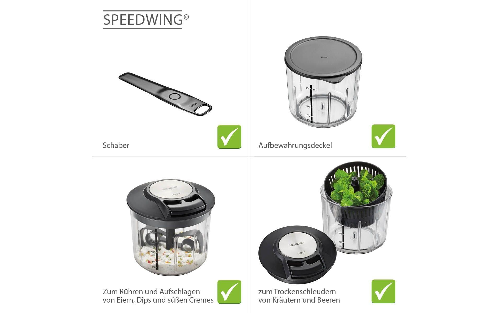 GEFU Hacker Speedwing 800 ml, Transparent