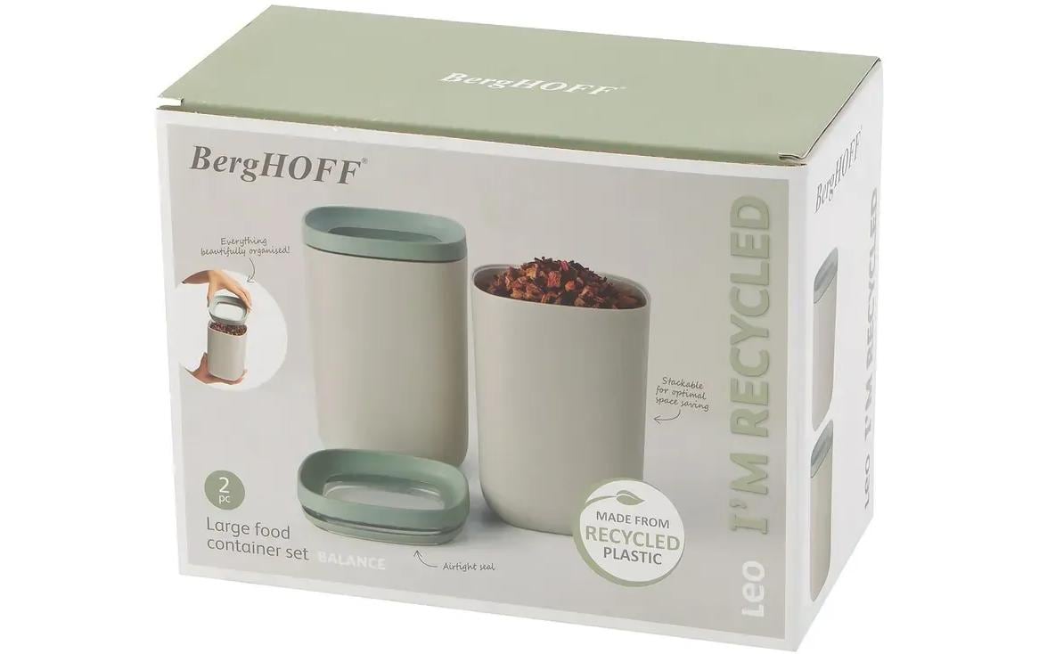 BergHOFF Vorratsbehälter Set Leo Balance 2-teilig, 1.3 l, Grau/Grün BergHOFF Vorratsbehälter Set Leo Balance 2-teilig, 1.3 l, Grau/Grün