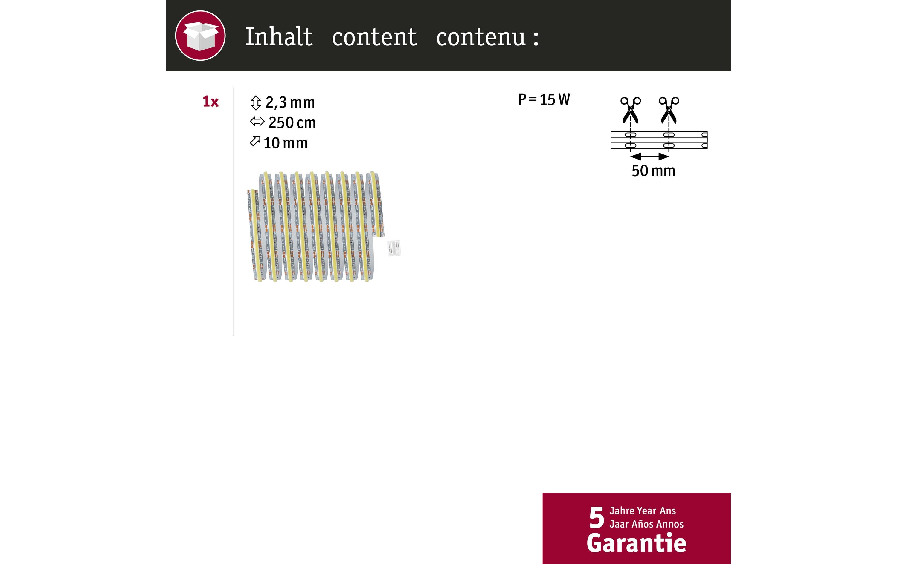 Paulmann MaxLED 500 LED Strip Full-Line COB Einzelstripe