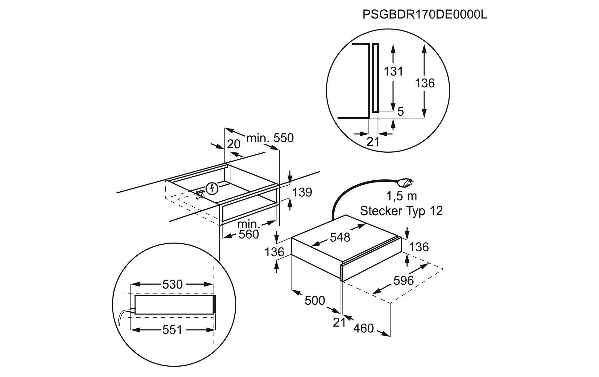 Electrolux Wärmeschublade WS140SL