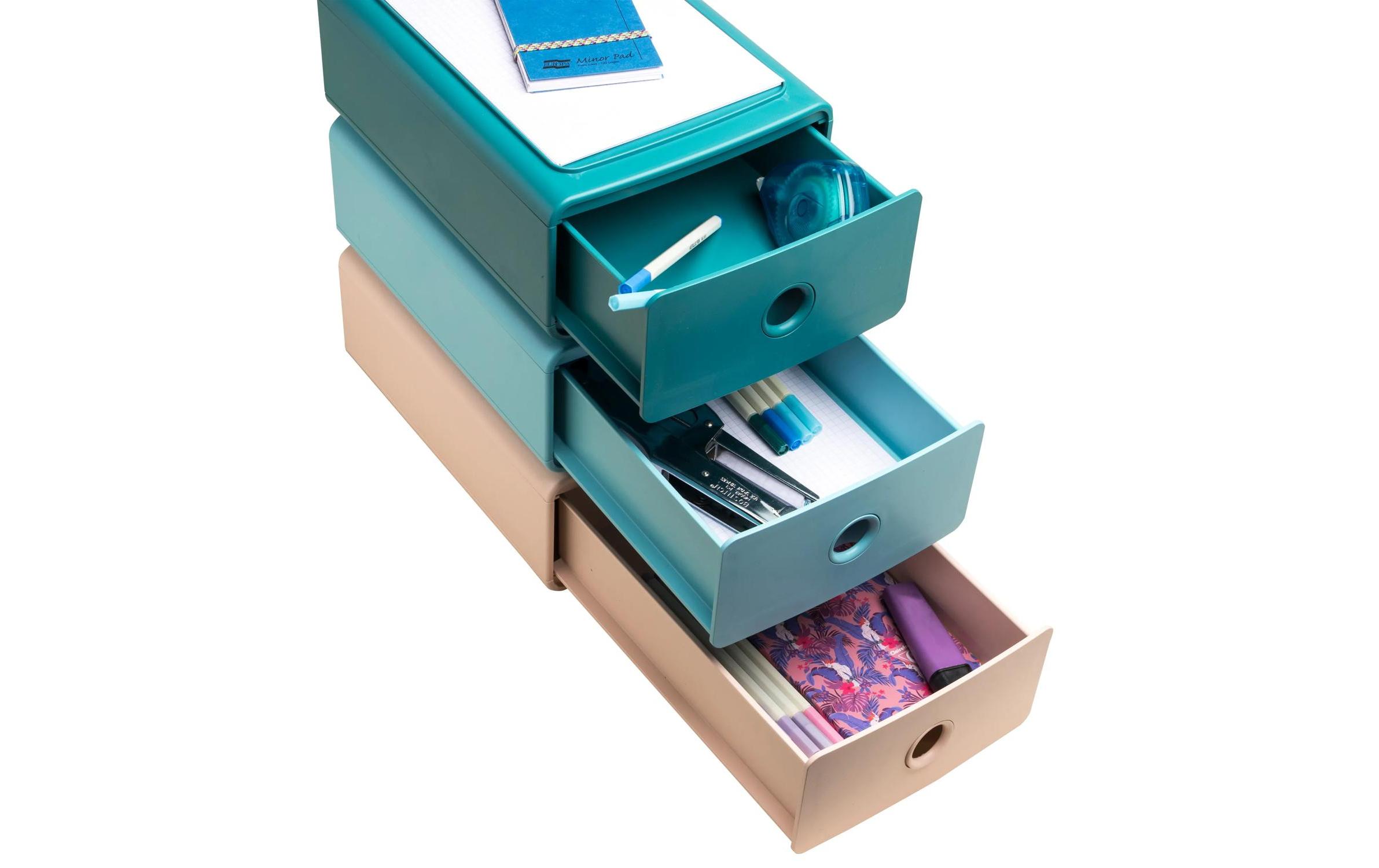 Exacompta Schubladenbox Tiny Box Skandi, 1 Schublade, A5+, Frostblau