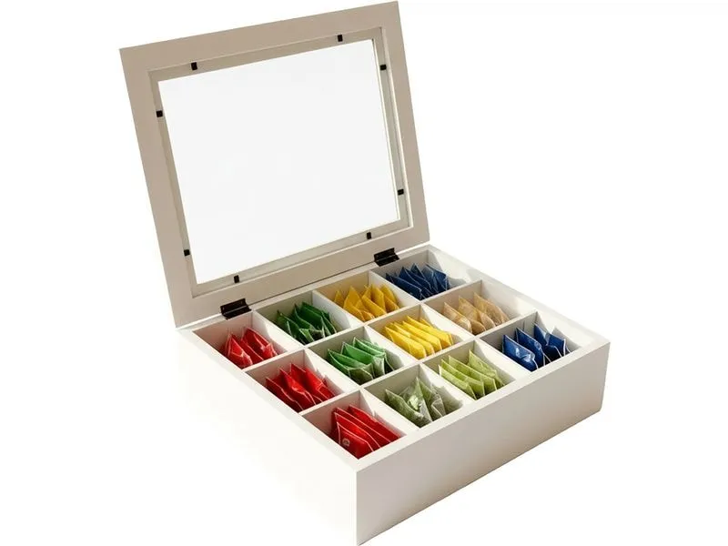 relaxdays Teeboxen Transparent/Weiss relaxdays Teeboxen Transparent/Weiss