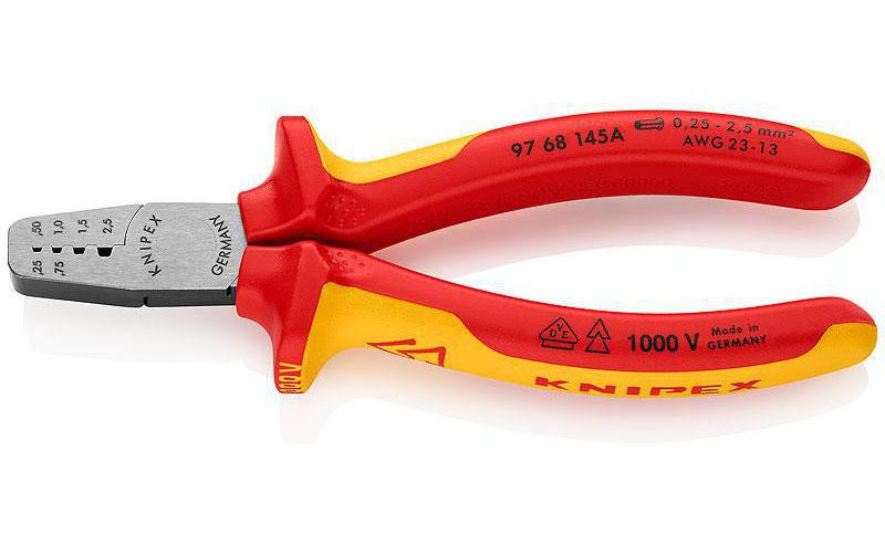 Knipex Crimpzange 145 mm für Aderendhülsen Knipex Crimpzange 145 mm für Aderendhülsen