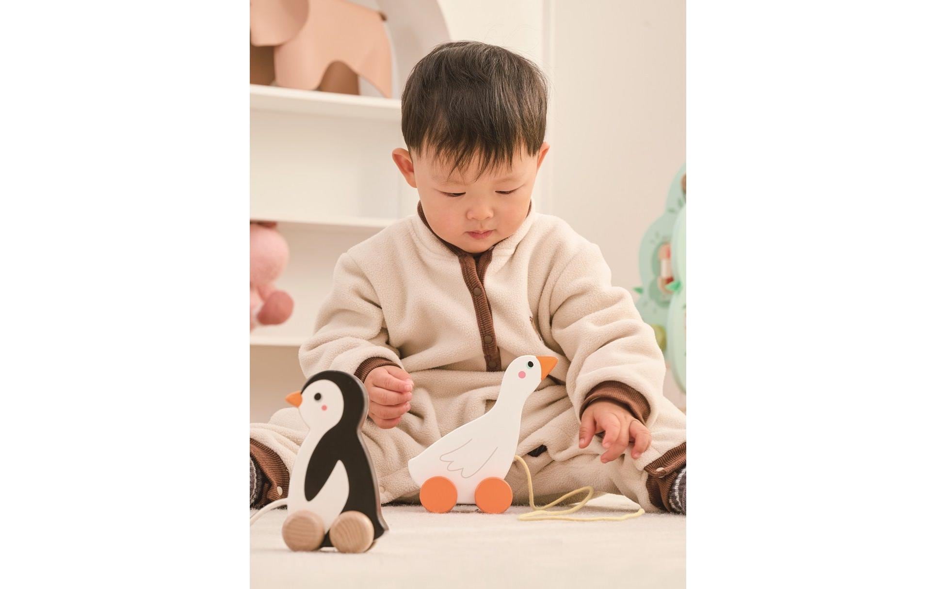 Spielba Holzspielwaren Nachzieh-Pinguin